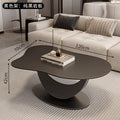 Modern minimalist rock slab coffee table - perfect for small spaces, living rooms, and home use. new irregular cloud-shaped design
