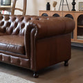 export genuine leather sofa living room european style sofa high-end luxury american retro oil wax leather sofa wholesale