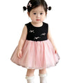 Girls' ballet tank dress summer : french sweet style sleeveless puffy princess dress with mesh overlay
