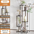 Bogu rack solid wood chinoiserie small duobao pavilion purple clay teapot tea set shelf flower pot plant rack display rack