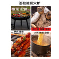 Firewood stove outdoor courtyard round fire pit portable 4-5 people for home charcoal heating stove export fire pit in stock