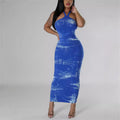 summer  cross-border sexy halter dress - crisscross backless bodycon mini dress