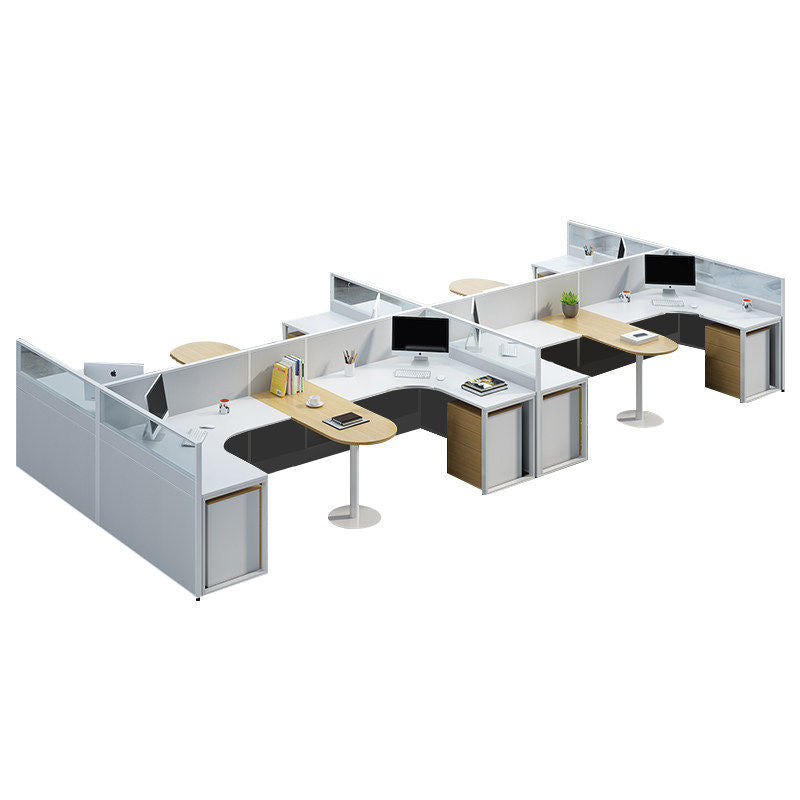 Saint li staff office desk 3/46 seater minimalist modern desk and chair creative partition employee desk workstation office furniture