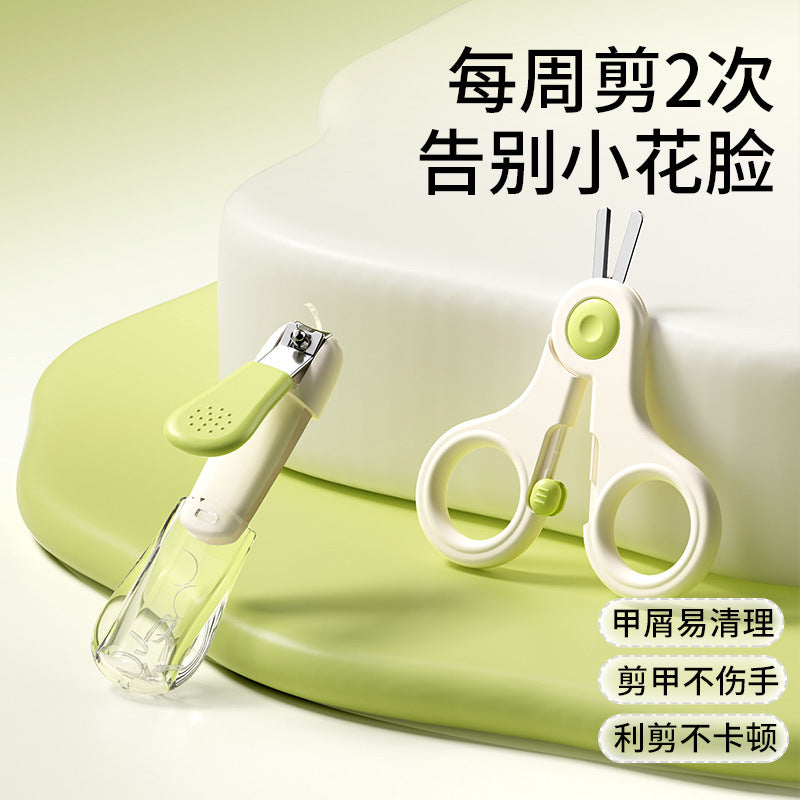 Newborn-safe anti-pinch & anti-splash nail clippers - baby care nail scissors with storage case