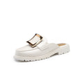 Baotou flats sandals new arrivalbowssummerfashionoutwear women's shoes pure colorcasual low heel half slippers