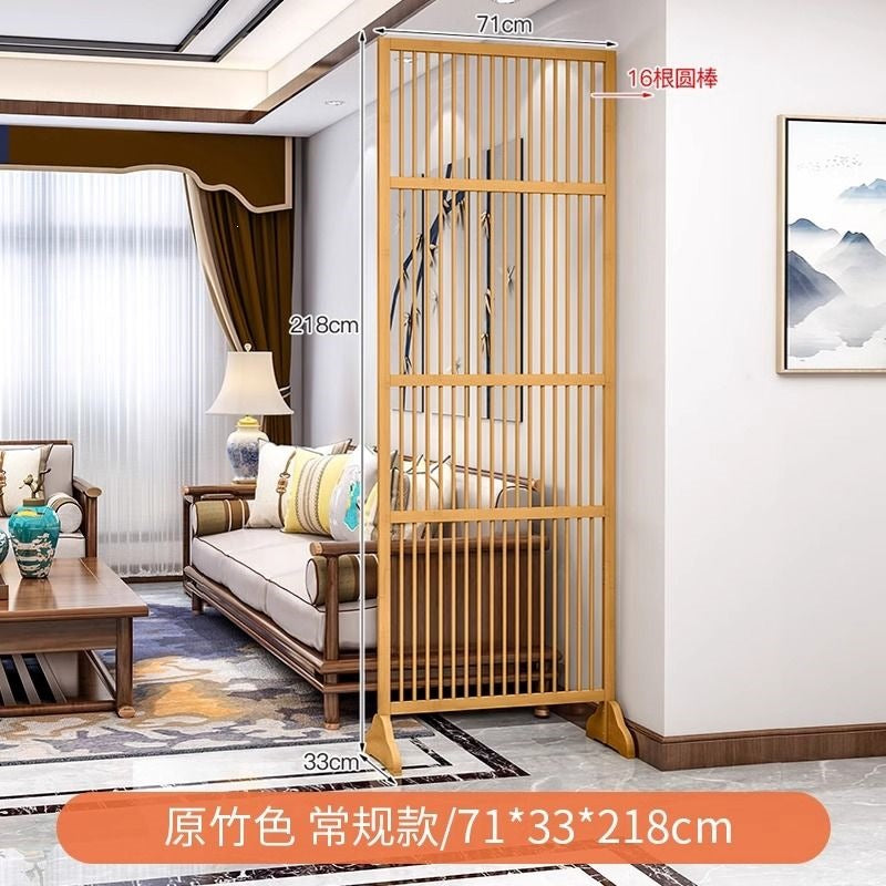 New chinoiserie screen partition living room for home blocking grids solid wood foldablemovable entrance hall office seat screen