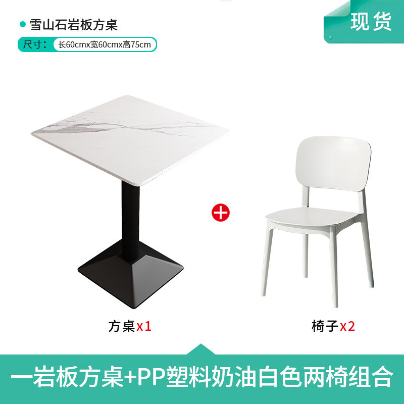 Company staff canteen dining table and chairs student canteen snack bar combination catering commercial 4 staff school restaurant