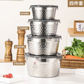 Large four-piece set (14+16+18+20cm) in cowhide box
