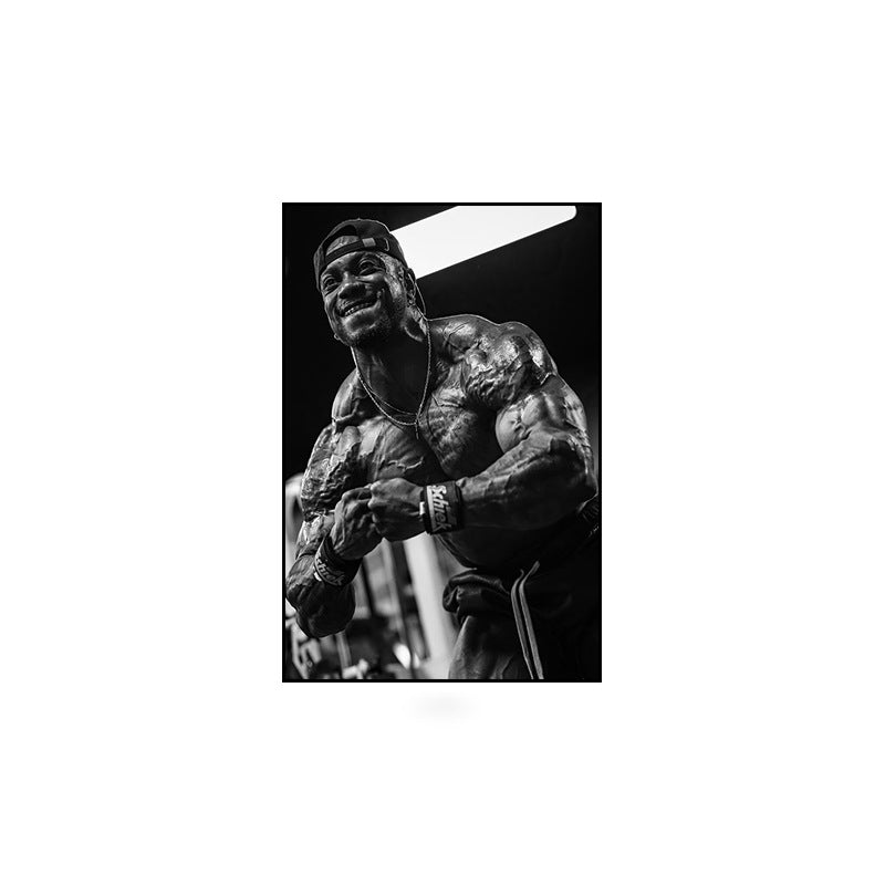 Gym wall decoration painting Brandon Hendrickson boxing gym fighting muscle man hanging painting bodybuilding personal trainer