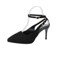 Elegant and comfortable women's heeled sandals, 2025 french-style, soft and elegant, leopard print, pointed toe, low-cut, stiletto heel, closed-toe sandals