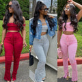 3568 special offer: no returns or exchanges. please purchase with care. cross-border  fashion: european and american casual sexy off-the-shoulder set