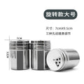 Bia stainless steel rotating seasoning bottle seasoning jar barbecue seasoning bottle toothpick holder powder bottle pepper jar barbecue charcoal