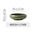 Japanese retro ceramic snack plate stylishfor home restaurant seasoning plate dipping plate rice bowl stoneware dessert bowl
