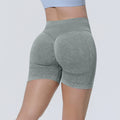 New arrival cross-border seamless washable tight high elastic high waist yoga shorts sports running fitness yoga wear three-quarter pants