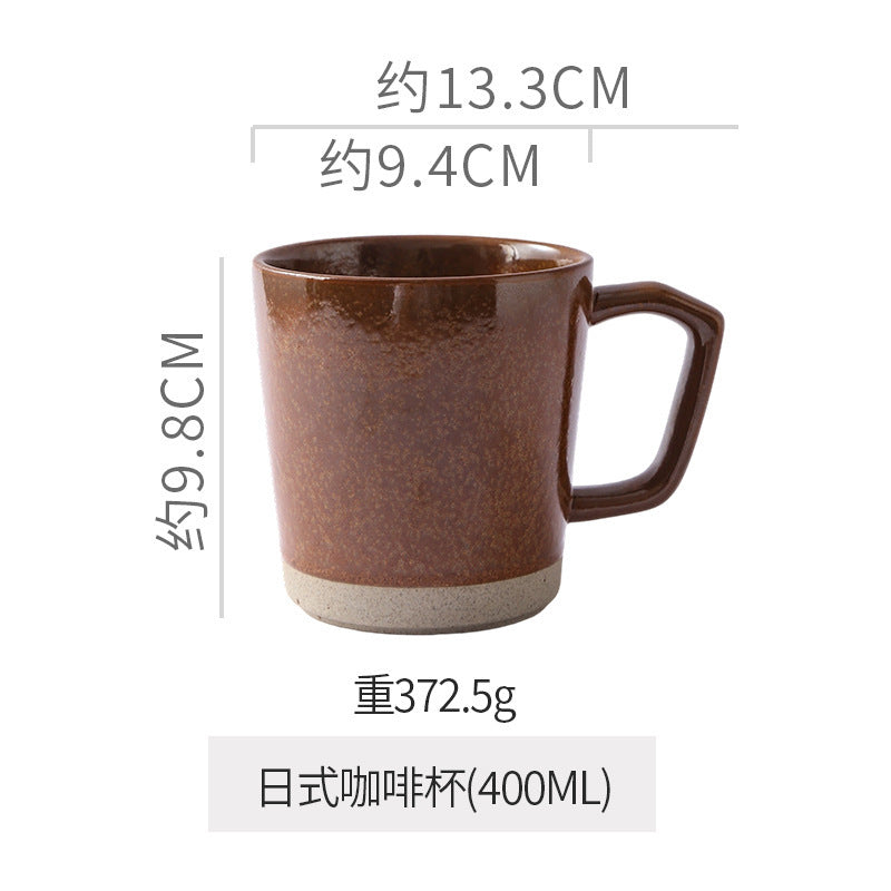 Retro japanese style mug kiln clay cup afternoon tea latte latte cup cake dessert plate for home mug