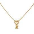 European and american cross-border temu hot-selling 26-letter heart necklace, stainless steel plated with 18k gold, non-fading jewelry