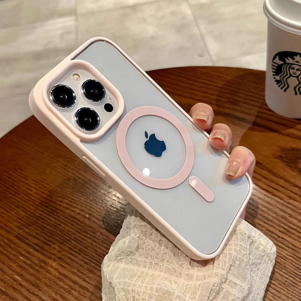 New macaron magnetic phone case for apple 17 pro max, iphone 15 minimalist anti-drop protective cover for iphone 16