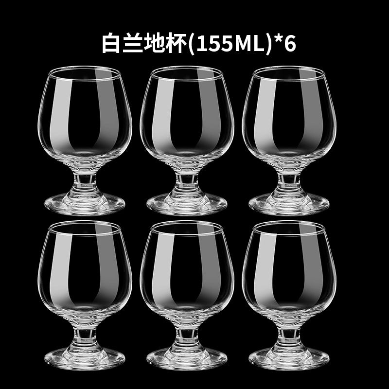 Creative european-style red wine glasses, 6-piece set, crystal glass brandy glasses, liquor glasses, whiskey glasses set for home use