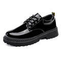 Glossy leather shoes for men, formal business british derby shoes, autum big toe casualtrendy shoes, new arrivalthick sole