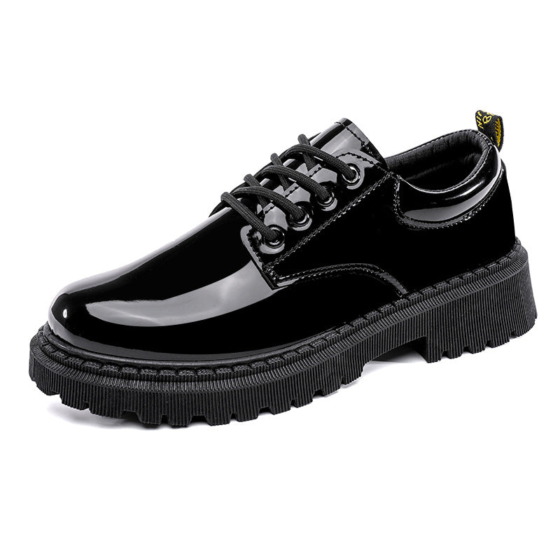 Spring men's shoes classybootsmen british new arrival hong kong style formal business wedding groom heightening black leather shoes