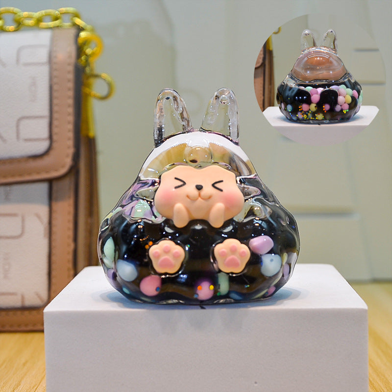 oversized three-dimensional quicksand KIKI shopping mall blind box figure desktop ornament car pendant DIY jewelry accessories