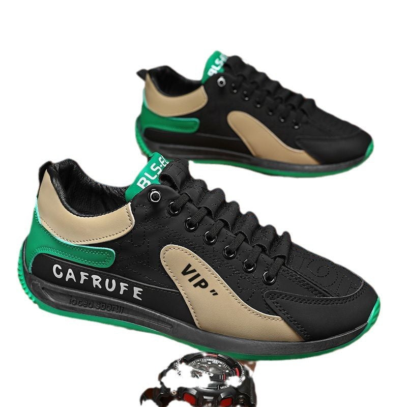 Men's agnes shoes 2025 spring new arrival versatile slip-on loafers men's trendy chunky sole athletic casual sneakers
