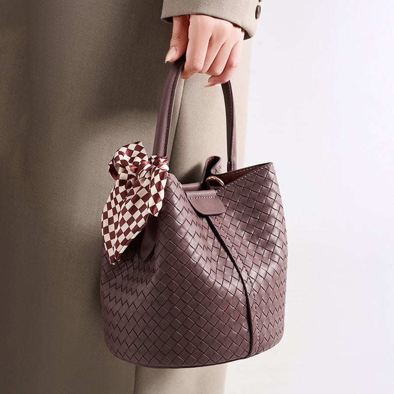 Trendy woven handbag bucket bag for women - 2025 new arrival, high-end, stylish, chic, versatile shoulder & crossbody bag