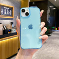 Large hole and high transparency suitable for apple 16promax colorful transparent mobile phone case iphone14 anti-fall tpu protective cover