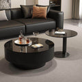 Luxury designer italian minimalist high-end living room home small apartment round glass combination coffee table