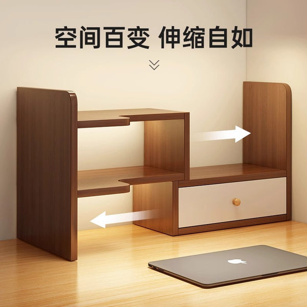 Desktop Bookshelf Office Desk Shelf Workstation Student Dormitory Cosmetics Finishing Multi-layer Telescopic Storage Rack