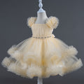 Performance catwalk girls birthday princess dress puffy skirt women's stage kids baby performance costume one year old dress model