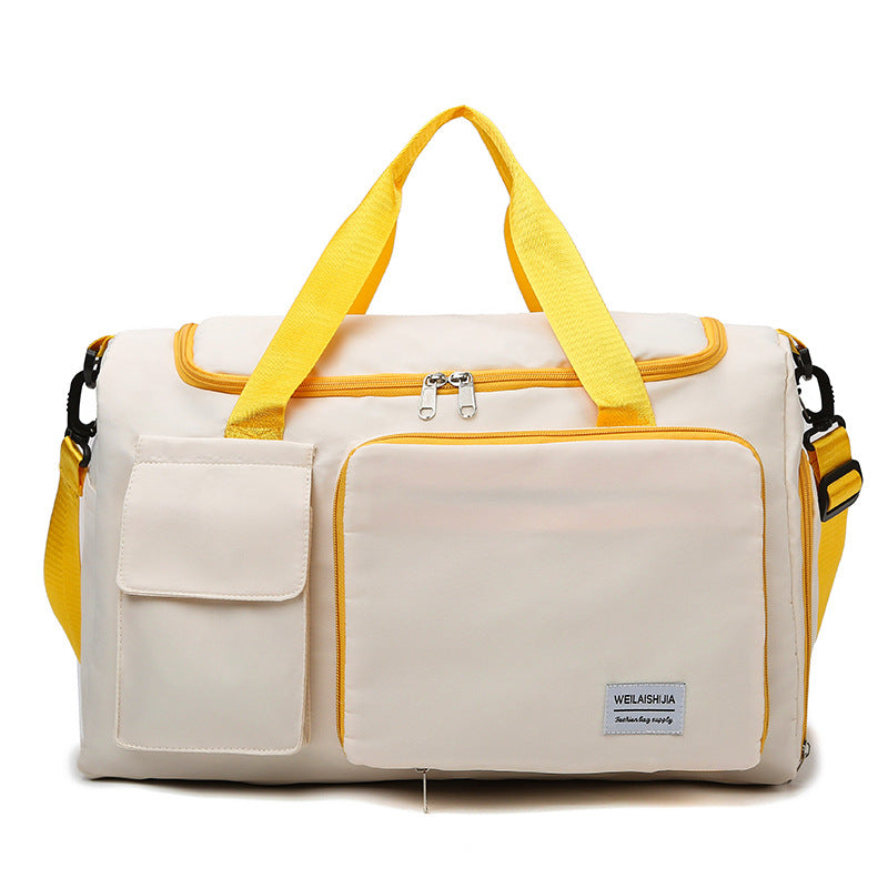 New foldable large-capacity short-distance travel bag, wet and dry separation fitness bag, swimming bag, hand luggage bag.