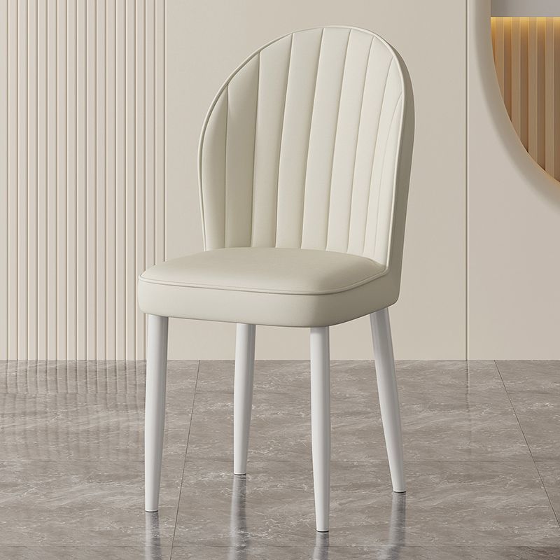 Cream style Nordic light luxury dining chair Home simple modern restaurant Makeup stool Leisure table and chair Hotel chair arc