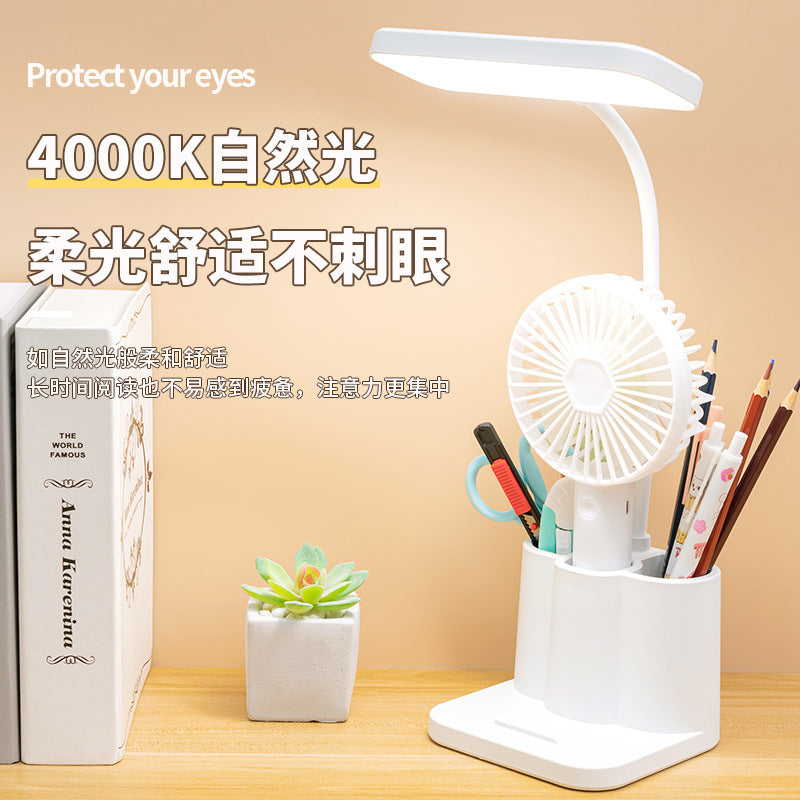 Creative smart desk lamp for student dorms - eye protection led bedside reading light with pen holder - student gift wholesale