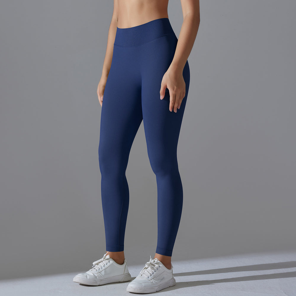 European and american high-waisted butt-lifting compression leggings for women - seamless yoga pants for running and training, quick-drying, breathable, stretchy, tummy control fitness pants