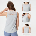 Quick-drying breathable cut out vest, lightweight sports blouse, yoga wear, fitness and beautiful back, sleeveless tops for women dt051