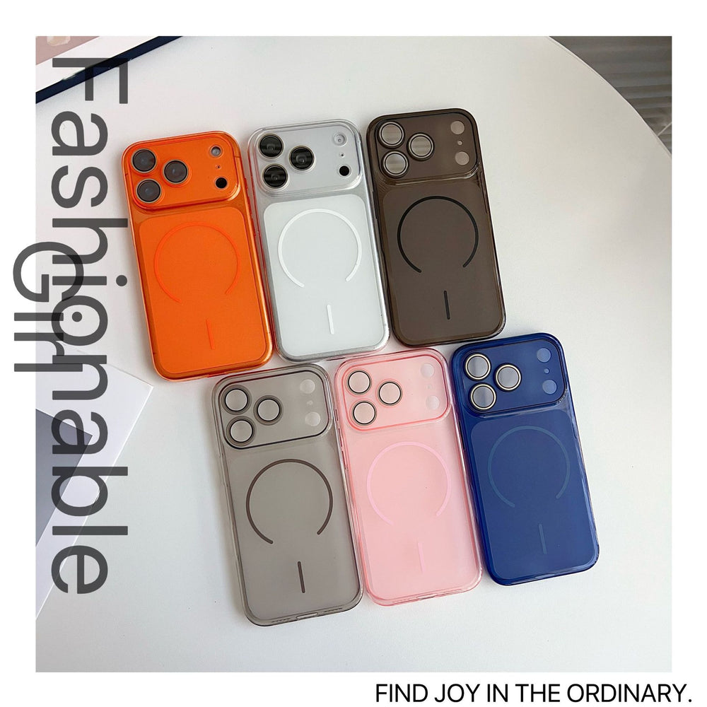 Simple and ultra-thin, it can be changed into 17 silk screen fine circle magnetic suction iphone17/16 mobile phone case, suitable for apple 14/13 anti-fall