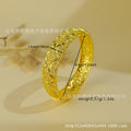 dubai-style gold-plated floral bangle for women, perfect as a summer beach party or birthday gift