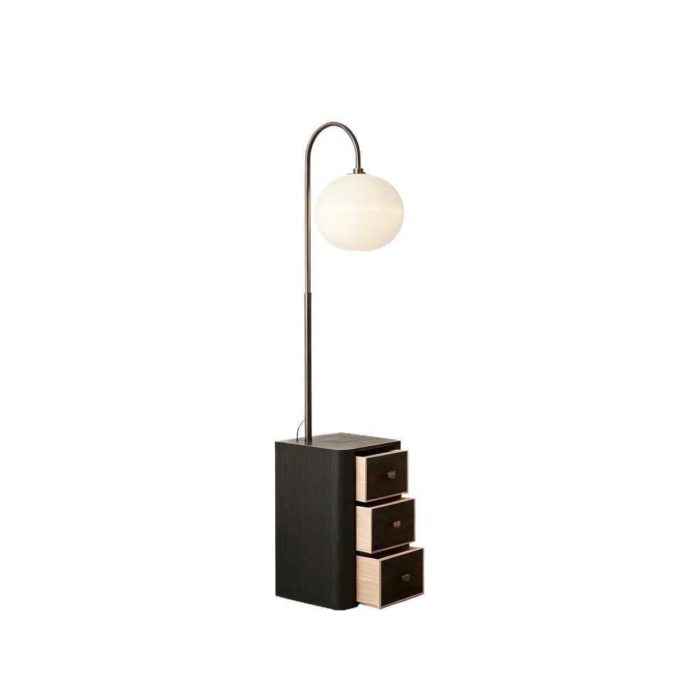 Cream style floor lamp with drawer small apartment for home bedroom bedside table all-in-onefrench storage popular atmosphere lamp