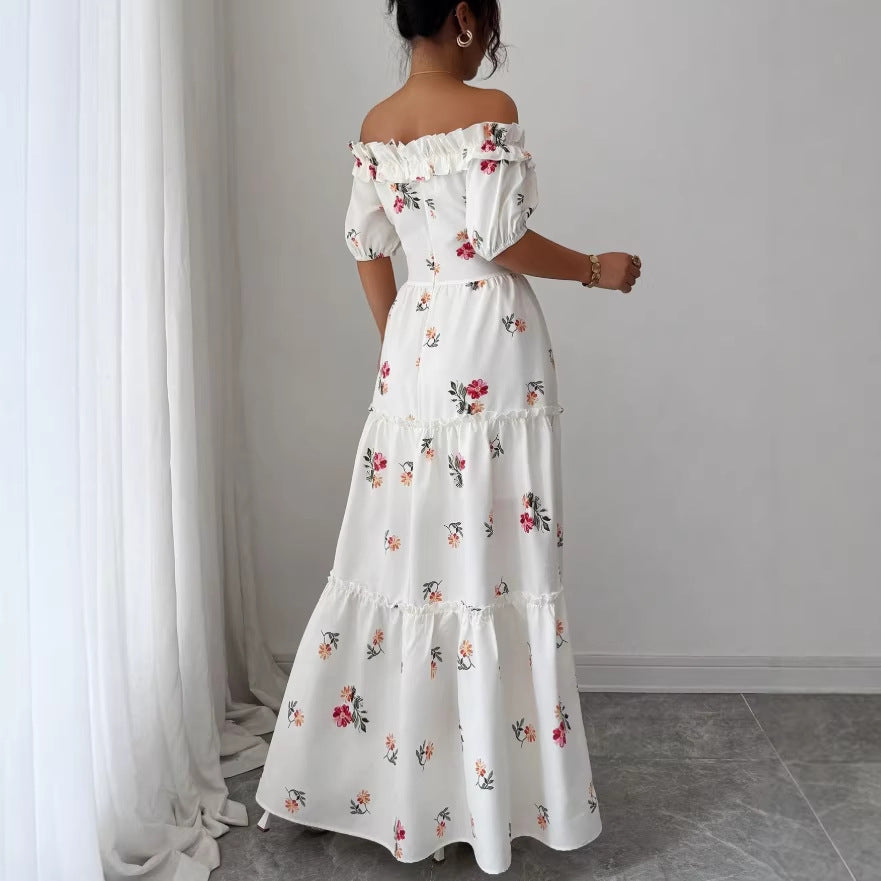 slimming square neck dress - elegant and flattering for curvy figures - new spring/summer/autumn french style