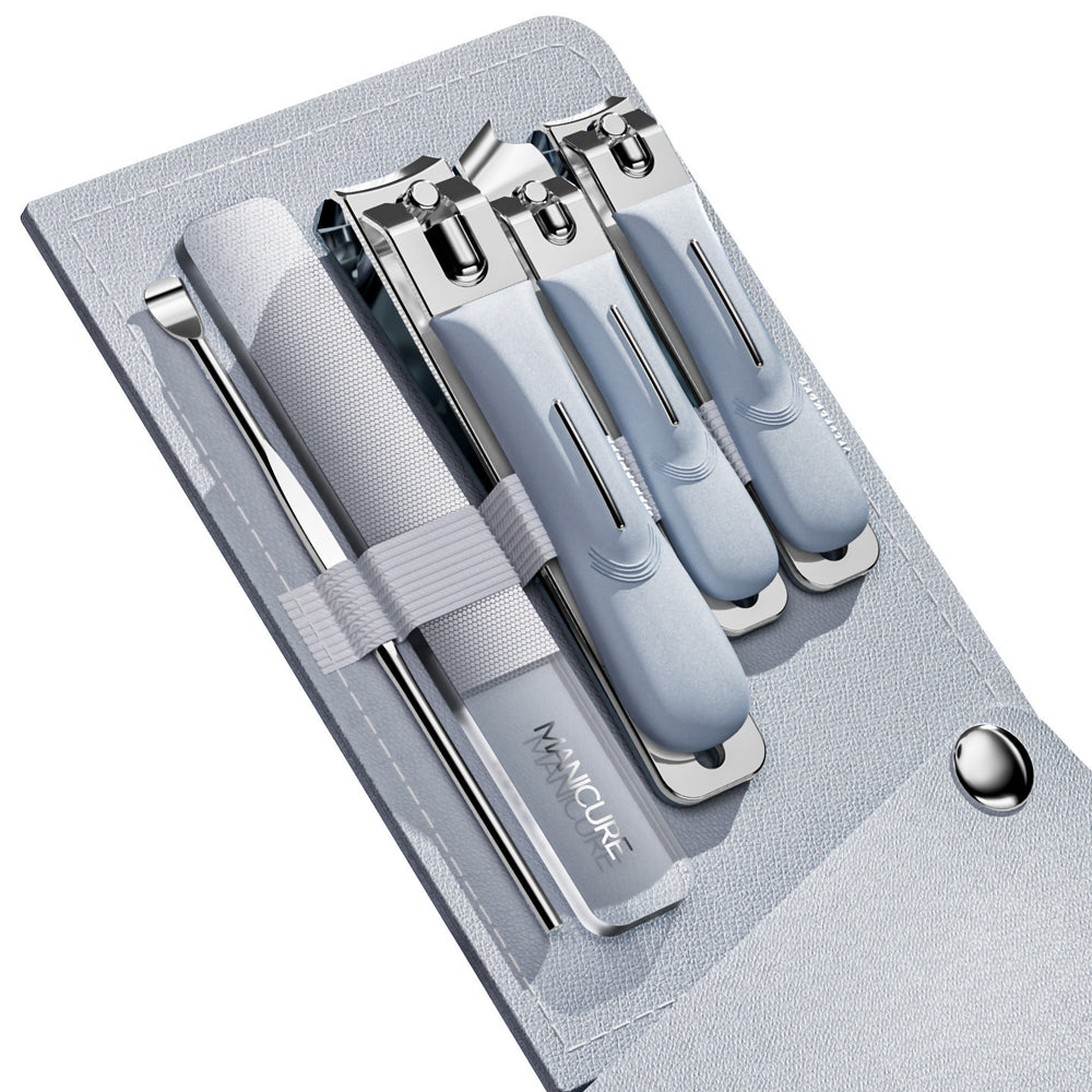 2025 new 5-piece stainless steel nail clipper set - portable home nail care kit