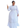 African plus size women's clothing   foreign trade cross-border maxi dress european and american elegant long dress skirt