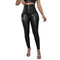 High-waisted zipper pu leather pants - bestselling women's plus size sexy european & american style leggings - hot cross-border item