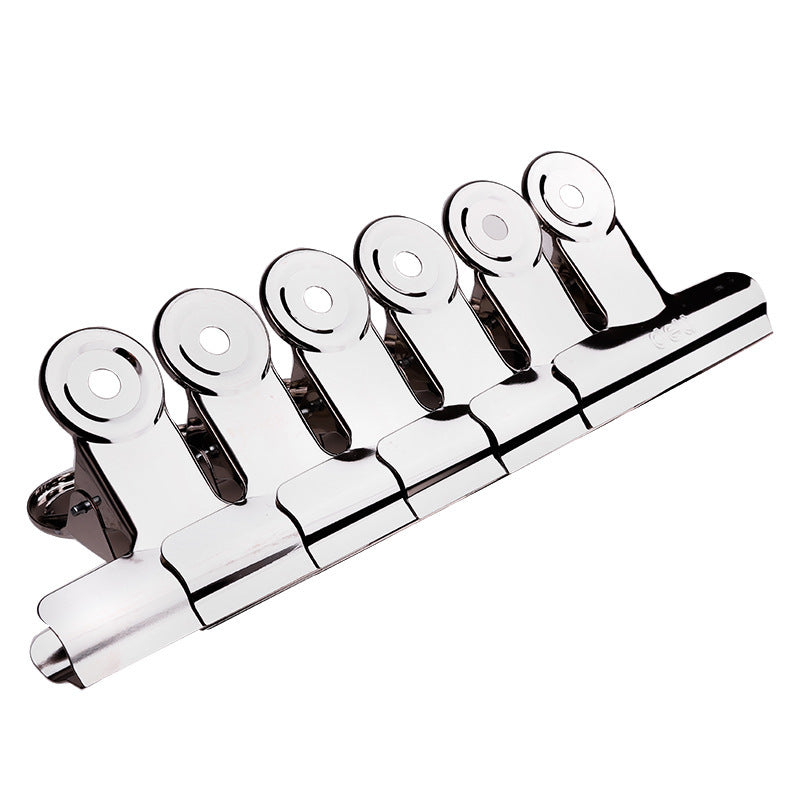 Deli 9521 Round Iron Ticket Clip 76mm 1 #Metal Silver S Color Newspaper Information Organizing Clip 6 packs