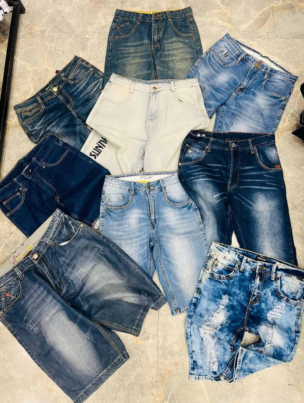 Men's plus size denim shortsmen's denim shortsin stockjeans wholesale jeans