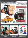 Gas station + thunderbird taxi + lifting forklift with 3 batteries + screwdriver