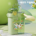 Kids sippy cup large capacity divided double drinking cup student high-looking portable cup girl summer portable drinking cup