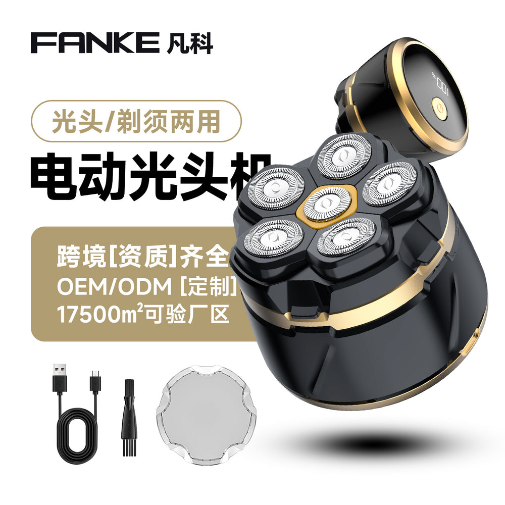 Magnetic 6-blade head shaving machine full body washable men electric hairdresser shaver electric clipper