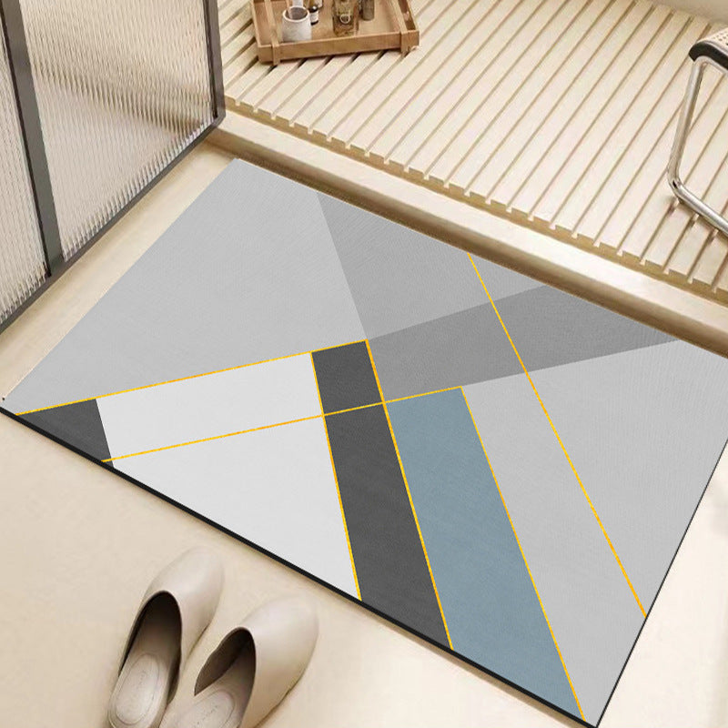 Soft diatom mud bathroom floor mat, absorbent mat, bathroom foot mat, toilet, bathroom door, non-slip quick-drying carpet