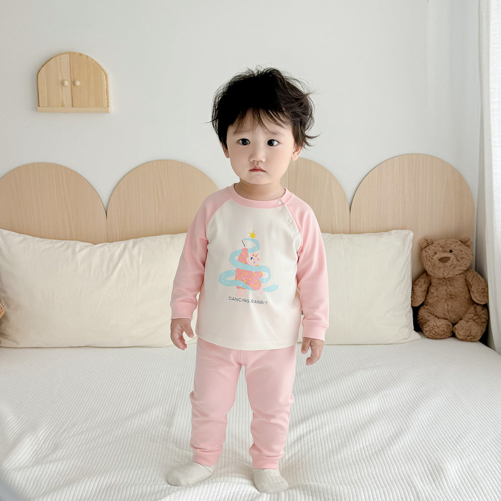 Kids' thermal underwear set - autumn/winter collection - 100% cotton, seamless design - boys & girls, baby, toddler - loungewear & sleepwear